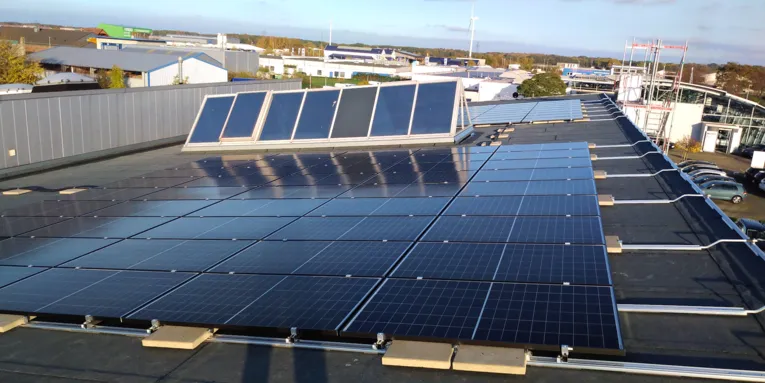 PV-Anlage auf einem Flachdach